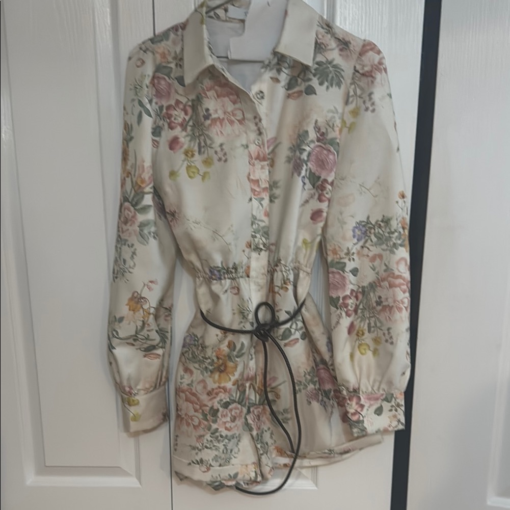Floral Cream Jumpsuit